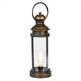 thumbnail image 3 of Alpine Corporation Gold Metal and Glass Lantern with Warm White LED- Small, 3 of 13