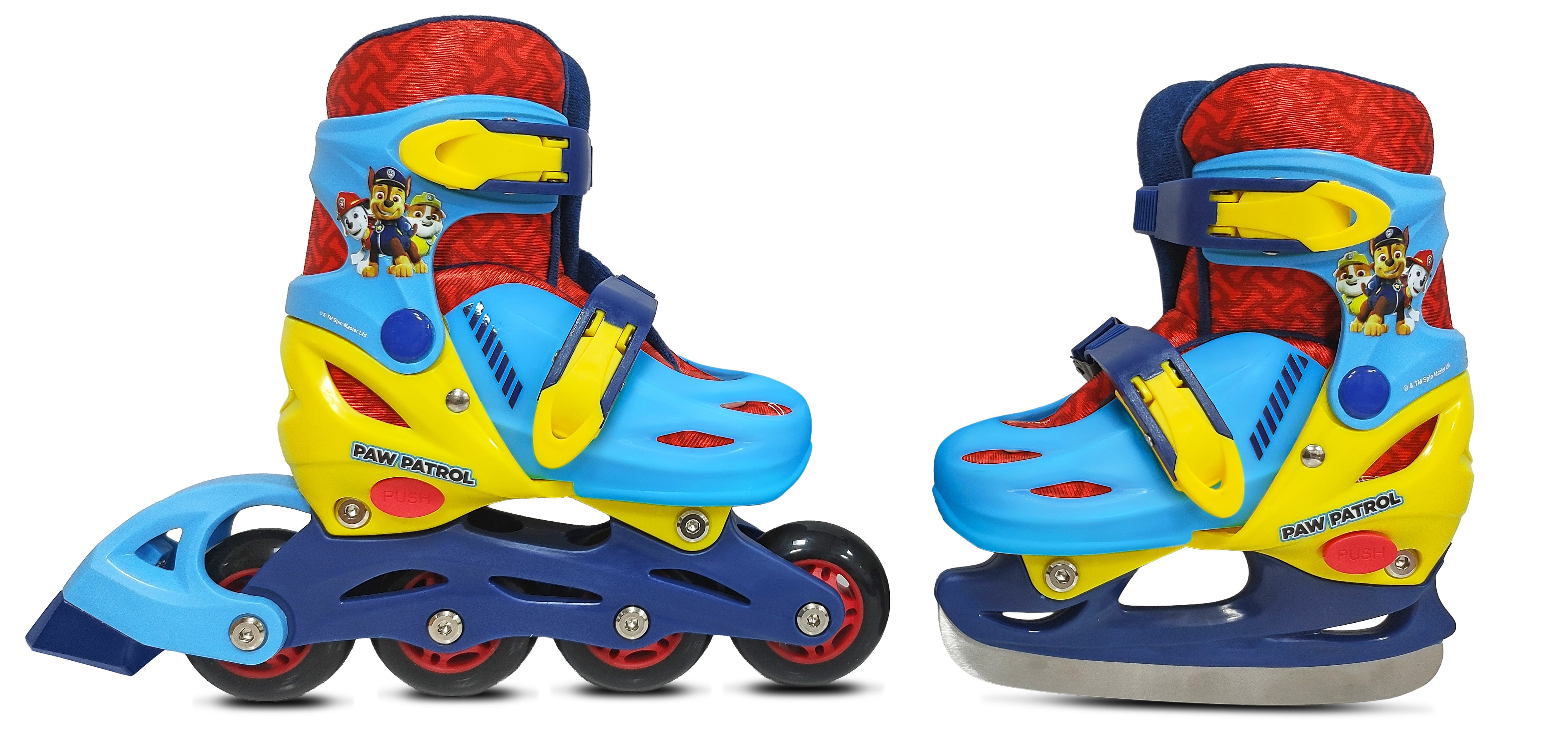 Y8-Y11 Paw Patrol Patins à roues aligné es/à glace convertibles, Unisexe