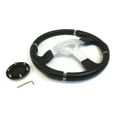thumbnail image 3 of The ROP Shop Universal 14" Steering Wheel Black/Chrome, Formula GT Style for Control Handling, 3 of 5