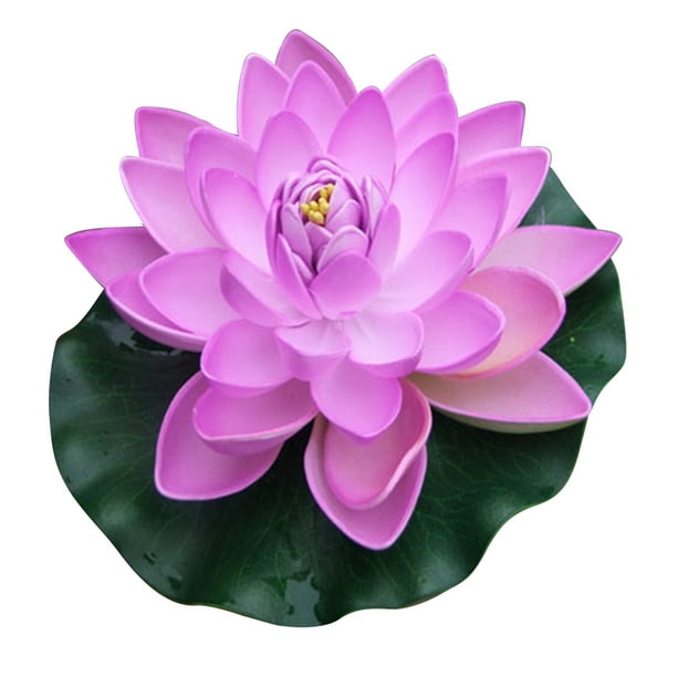 7 Inch Artificial Lotus Flowers Water Ponds Foam Lotus Fake Lily Pad Pool Home Pond Fish Tank Decoration Plants Walmart Com