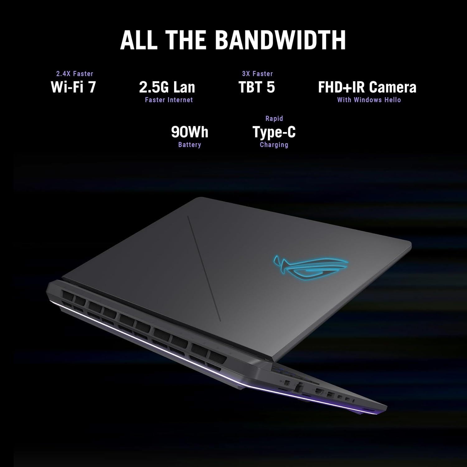 ASUS ROG Strix G16 (2025) Gaming Laptop, 16 ROG Nebula Display 16:10 2.5K 240Hz/3ms, NVIDIA® GeForce RTX 5070 Ti GPU, Intel® Core Ultra 9 275HX Processor, 32GB DDR5, 1TB SSD, Wi-Fi 7, Win11 Home
