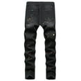 thumbnail image 1 of WEAIXIMIUNG Pantalon de Pyjama pour Homme Jeans pour Homme Extensible Mode Droit Coupe Ajustée Jeans, 1 of 9