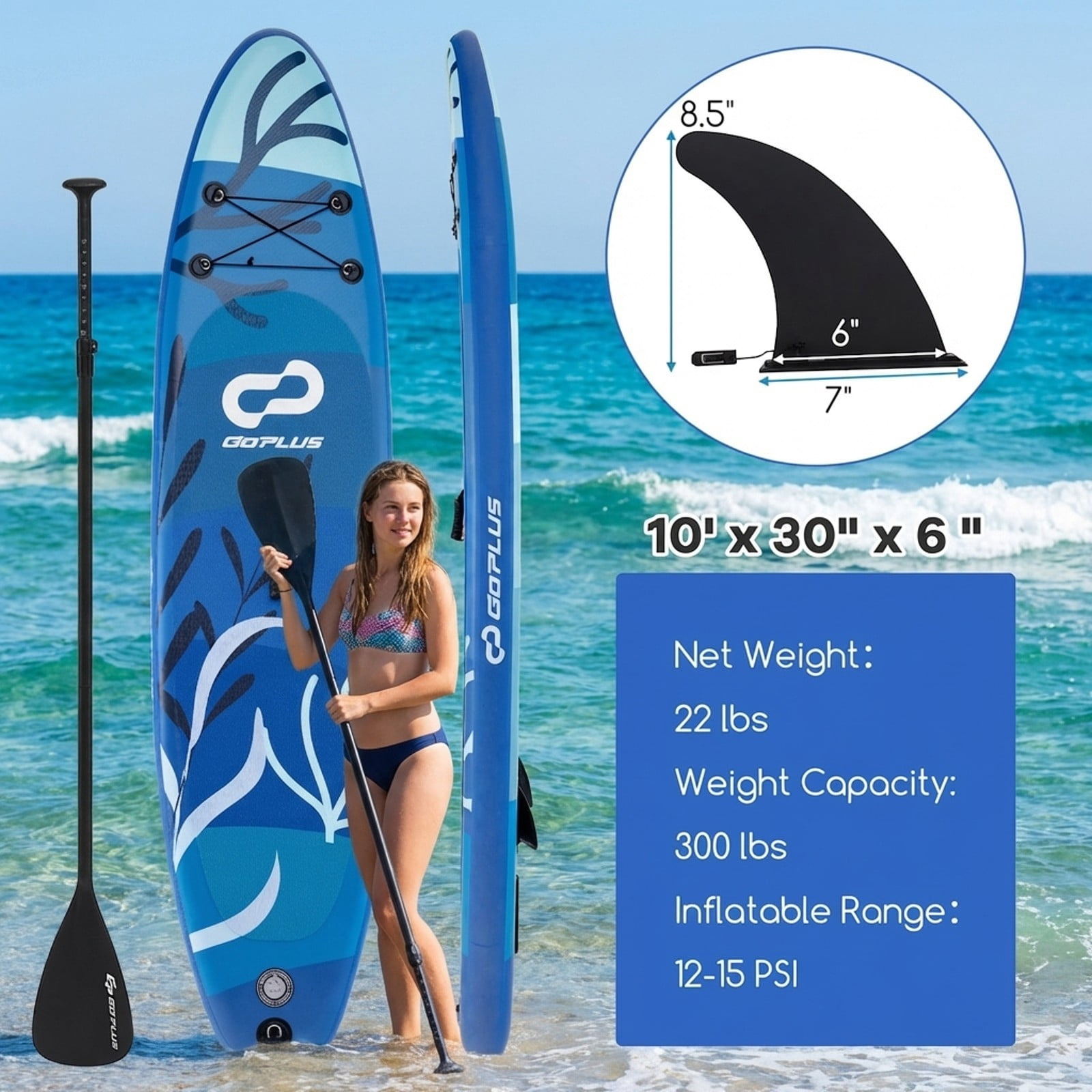 Airfind Inflatable Stand Up Paddle Board with Accessories-S