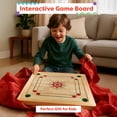 thumbnail image 6 of Rockin’ Rollers Carrom Board Game with Coins and Strikers, Wooden Board Game Set for Adults and Kids - 26" Square, 6 of 7