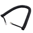 thumbnail image 1 of Black RJ9 Telephone Phone Modem Coil Line Cord Cable 23.6cm Long, 1 of 3