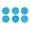 Blue, variant on 6 Pieces Silicone Cookie Christmas Theme Tree Shape Kitchen Baking Tools Easy to Clean and Store