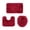 C, variant on Non Slip Bathroom Rug Set 3 Piece Solid Color Shaggy Bath Mat and U Shaped Toilet Rug for Modern Restroom Decor White