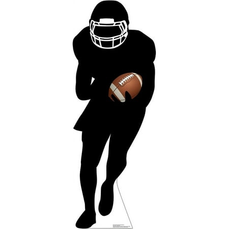 Football Player Runningback Silhouette Life Size Cutout Standup
