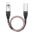 thumbnail image 2 of Clef Audio Labs XLR Male to XLR Female, Silver Zinc Alloy Shell/Grey Copper Braided -1FT-1PK, 2 of 6