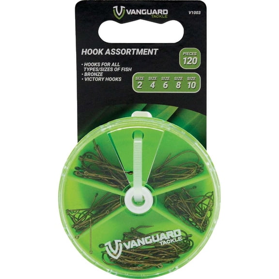 Vanguard 120-Piece Assorted Fishing Hook Kit V1003