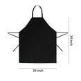 thumbnail image 2 of Black Kitchen Bib Aprons (30" x 34"), 12 Pack Professional Spun Polyester, 2 of 4
