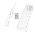 thumbnail image 2 of Jarrón de flores acrílico rectangular para decoración del hogar, jardineras de escritorio, soporte para agua 35x10x6.5cmLuz LED, 2 of 9