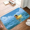 thumbnail image 5 of 1pc Rubber Duck in the Sea Absorbent Non-Slip Bathroom Thickened Flannel Rug Decor,Soft,Quick Drying,Suitable For Indoor/outdoor Use,Bathrooms,Bedrooms,Kitchens,Terrace,Laundry Rooms,16"x24", 5 of 9