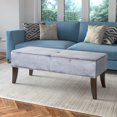 thumbnail image 2 of CorLiving Antonio Silver Grey Velvet 46" Wide Bench, 2 of 7
