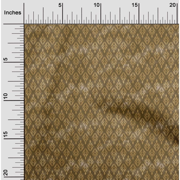 oneOone Georgette Viscose Brown Fabric Batik Craft Projects Decor Fabric Printed By The Yard 42 Inch Wide - C0