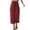 Wine, variant on SwiftWear Women's Drawstring Waist Flowy Wide Leg Capri Pants Linen Cotton Casual Capris with Pockets, Relaxed Fit Cropped Pants S-2XL