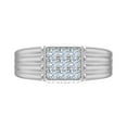 thumbnail image 3 of 1/3 Carat Men's Diamond Wedding Band Ring in 14K White Gold (Ring Size 13) (SI1-SI2 Clarity), 3 of 5