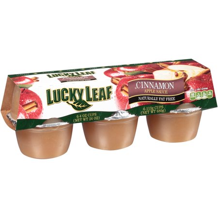 Lucky Leaf® Cinnamon Apple Sauce 6-4 oz. Cups