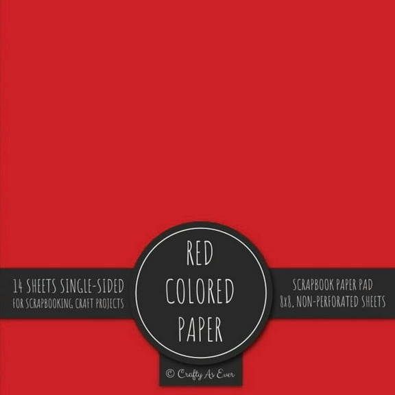 Red Scrapbook Paper Pad 8x8 Decorative Scrapbooking Kit Collection for Cardmaking Gifts, DIY Crafts, Creative Projects, , (Paperback)