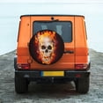thumbnail image 6 of Yiaed Satanic Skull Print Tire Wheel Cover, Waterproof Spare Tire Cover Fit for Jeep, Truck,Trailer, RV, SUV, Camper and Most Vehicle-15 inch, 6 of 6