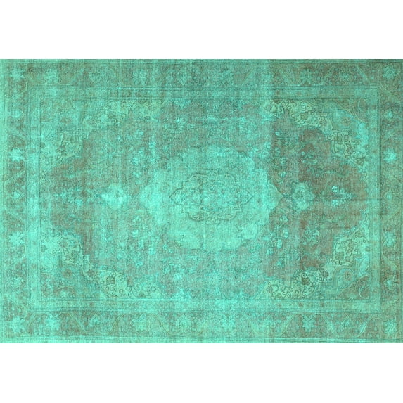 Ahgly Company Indoor Rectangle Persian Turquoise Blue Traditional Area Rugs, 3' x 5'