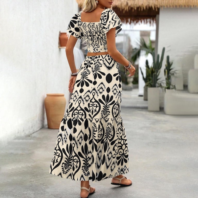 maxi dress set for women Luxe Satin Two-Piece Maxi Dress Set