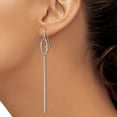 thumbnail image 3 of Stainless Steel Polished Circle With Crystal Accent Bar Dangle Earrings (75 X 17.5) Made In China sre1401, 3 of 5