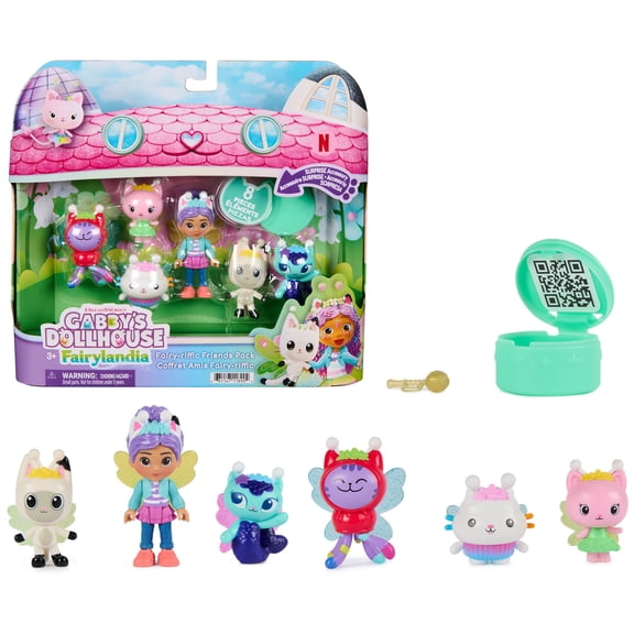 Gabby's Dollhouse Fairylandia Fairy-riffic Friends Doll and Figure 6-pack, Ages 3