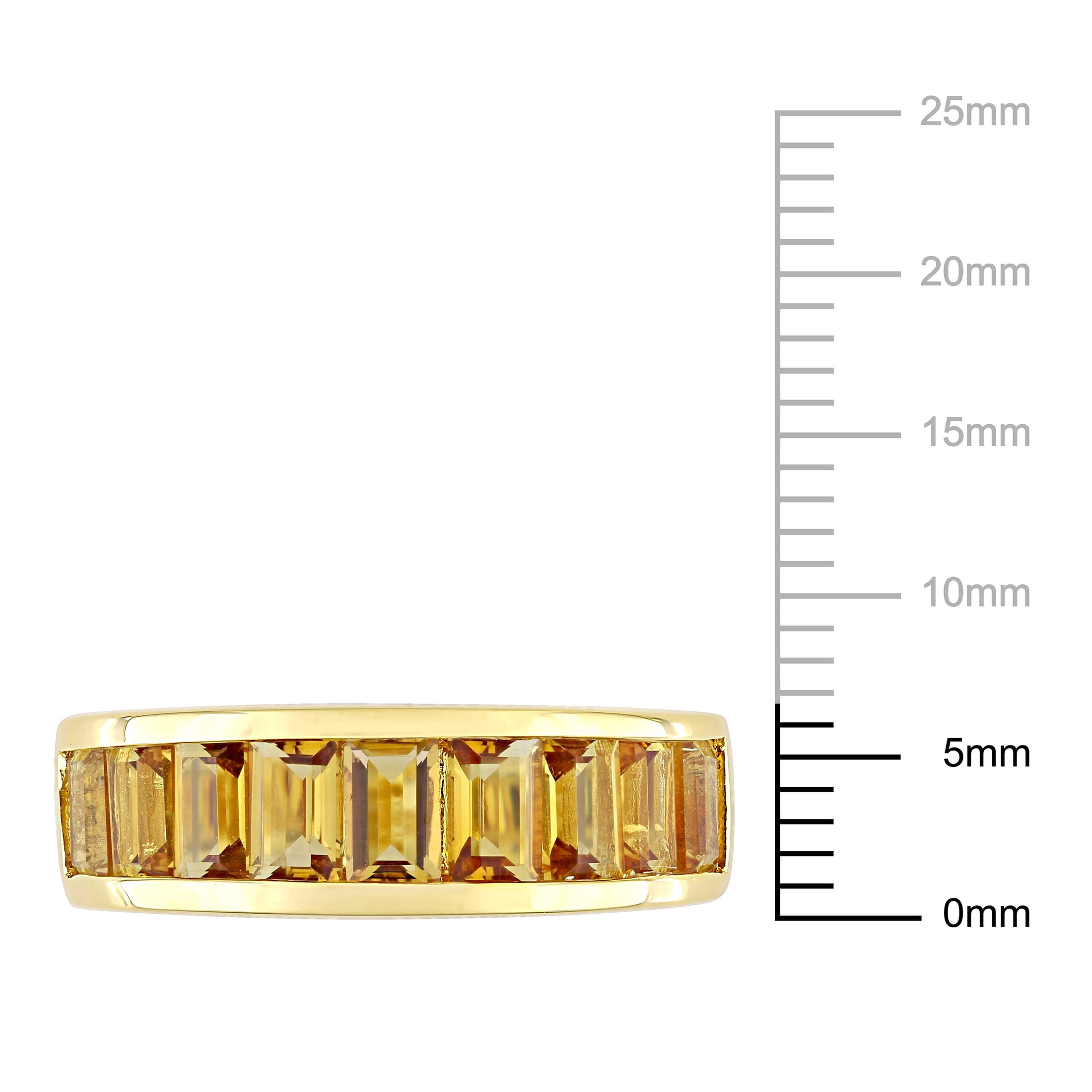 Everly Women's Citrine Yellow Gold Plated Ring