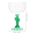 thumbnail image 4 of DEBGFS Cactus Wine Glass Margarita Glasses Eyeglasses Drinking Cocktail Banquet Transparent,none,none, 4 of 6