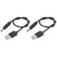 thumbnail image 1 of Cable de alimentación USB a DC de 0.3 M, USB a DC 4.0mm x 1.7mm, cable de 5v negro para mini ventilador, cámara, dispositivos de tableta, 2 Pcs, 1 of 5