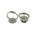 thumbnail image 4 of 10 piezas de latón con base ajustable en blanco de 14 mm para manualidades Hugo Plata Anillos, 4 of 8