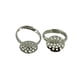 thumbnail image 4 of 10 bases planas en blanco de 14 mm para bandejas vacías, accesorios de joyería DIY. Plata, 4 of 8