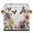 Multicolor 4, variant on CURLYOOT Animal Cute Giraffe Elephant Penguin 11 x 11 Inch Cube Storage Bin, Fabric Storage Cube Foldable Basket with Leather Handles, Organizer Basket for Closet Shelves