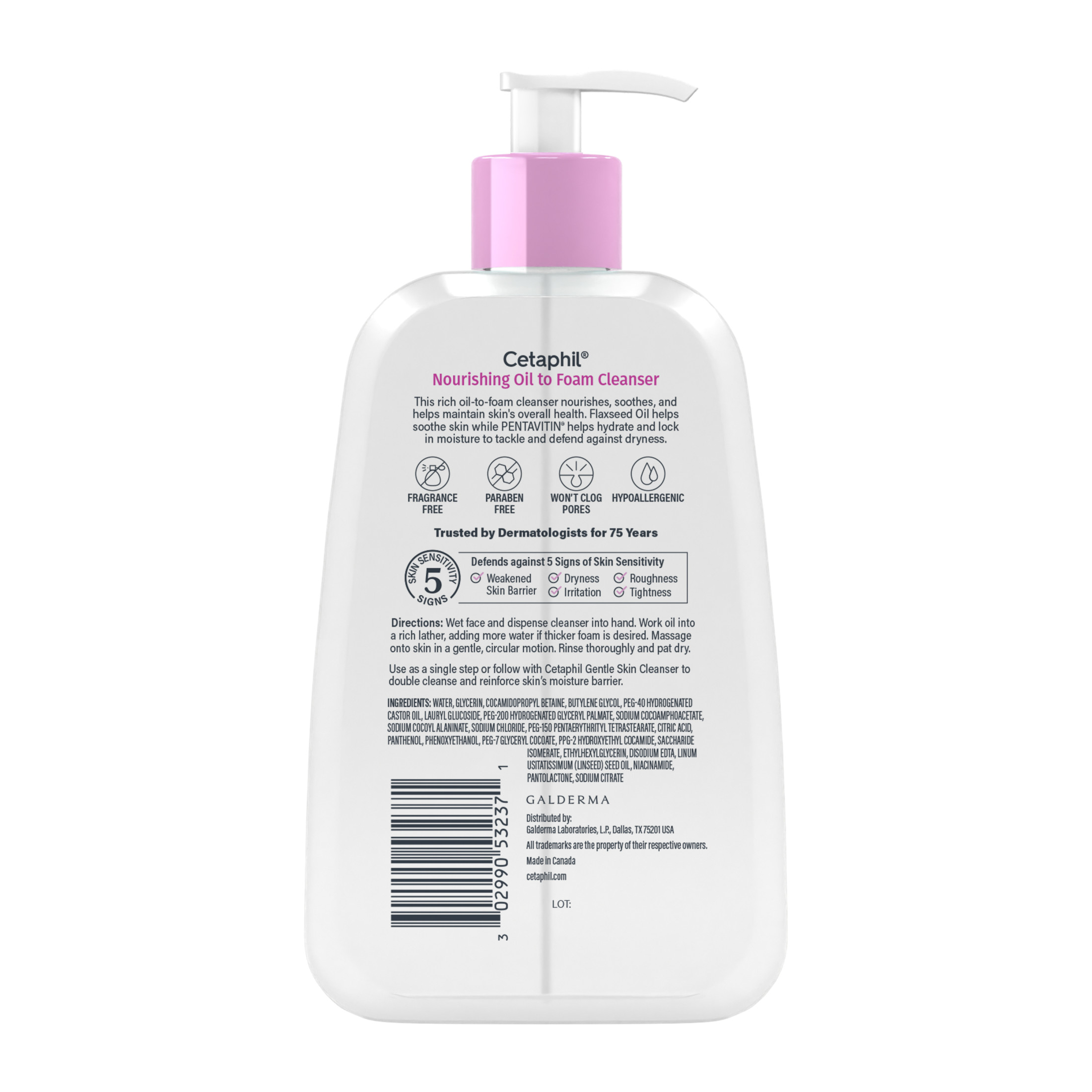 Cetaphil Nourishing Oil to Foam Facial Cleanser, 8 oz photo 8