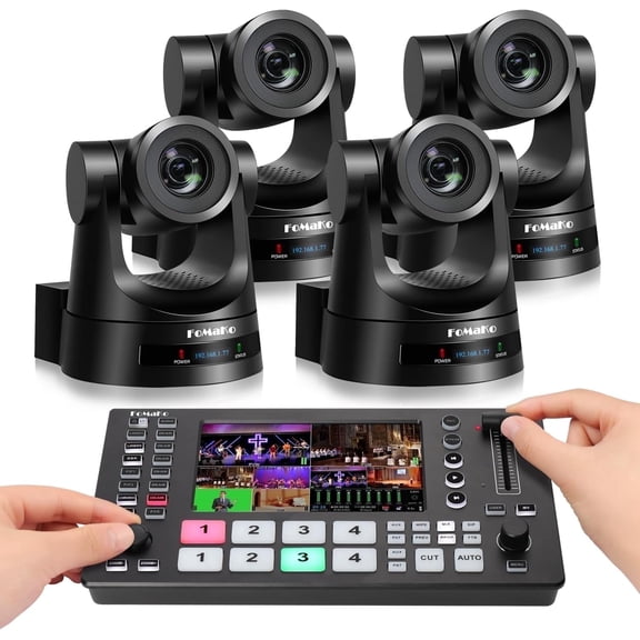 FoMaKo 20x ptz camera Bundle black(FMK20SDI x4 M3)