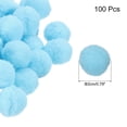 thumbnail image 2 of Uxcell Pom Felt Balls Felting Fabric 0.79" Light Blue for Crafts DIY Pack of 100, 2 of 7