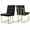 Black, variant on Meridian Furniture Pierre 19.5"H Velvet Dining Chair in Black (Set of 2)