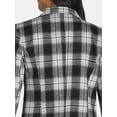thumbnail image 3 of Attitude Unknown Women's Metallic Button Solid Ponte Blazer, Sizes XS-XL, 3 of 5