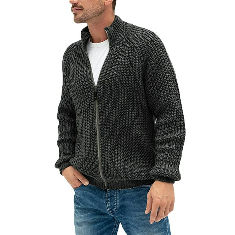 Mens zipper cardigans sale