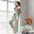 thumbnail image 5 of Wukai Cute Farm Birds Women Pajama Pants Comfy Stretch Drawstring Palazzo Wide Leg Lounge Pant Comfy Sleepwear Yoga Pants-Small, 5 of 6