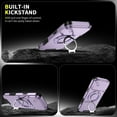 thumbnail image 3 of Magnetic for iPhone 17 Pro Max Case [Compatible with MagSafe] [360° Rotatable Ring Holder Kickstand] [Military Grade Protection] Shockproof Slim Phone Case for iPhone 17 Pro Max,Purple, 3 of 10