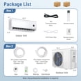 thumbnail image 3 of Gymax 24000 BTU Mini Split Air Conditioner & Heater 208/230V 18.1 SEER2 Wifi Enabled White, 3 of 9