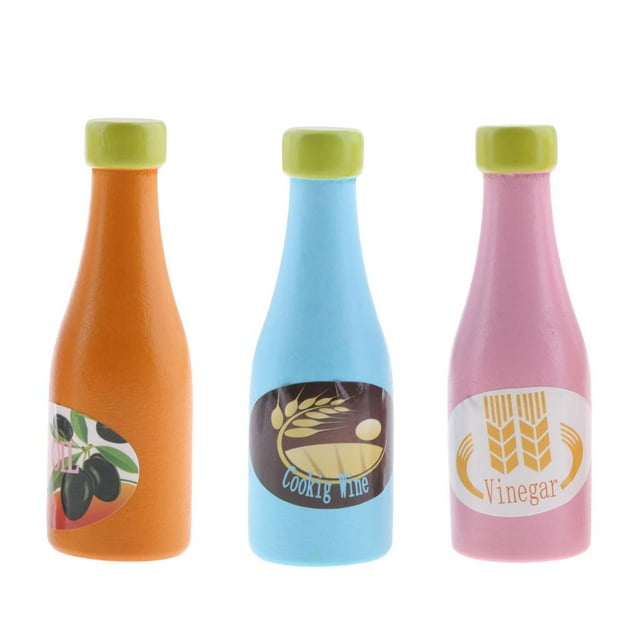 Juguetes para Juegos de Simulación Hugo Botellas de condimento de madera
