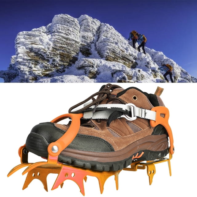 Crampons,1 Pair 14 Teeth Anti Slip Spikes Shoe Grip Spike Modern Innovation