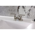 thumbnail image 2 of Kingston Brass FB8628CML Manhattan Double-Handle 4" Centerset Bathroom Faucet with Pop-Up Drain, Brushed Nickel, 2 of 7