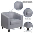 thumbnail image 2 of Chaise longue en cuir gris, 2 of 9