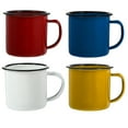 thumbnail image 1 of Shisuyan 4Pcs Enamel Mug Vintage Camping Mugs Water Mugs Camping Coffee Milk Mugs, 1 of 8