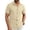 Beige, variant on Mens Button Down Shirts Short Sleeve Lightweight Collared Shirts Casual Loose Fit Shirt Beach Vacation Summer Fashion Shirt Green L