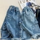 thumbnail image 5 of Spring Autumn Children's Jeans 1-6Y Korean Style Print Denim Pants for Girls Boys Baby  Loose Trousers Kid's Clothing, 5 of 6